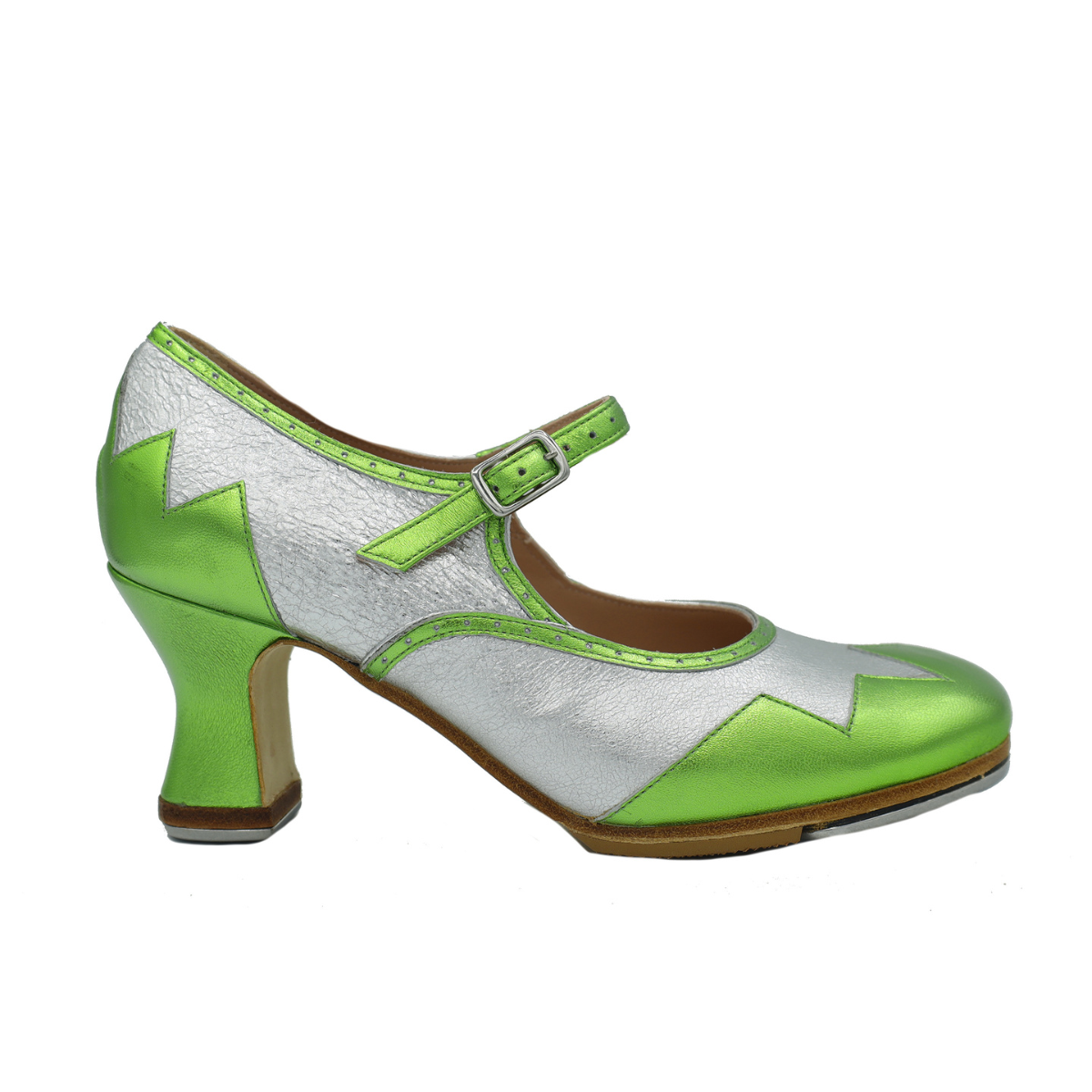 The Holly 2.5" Green Hard Sole Tap - Preorder & Final Sale
