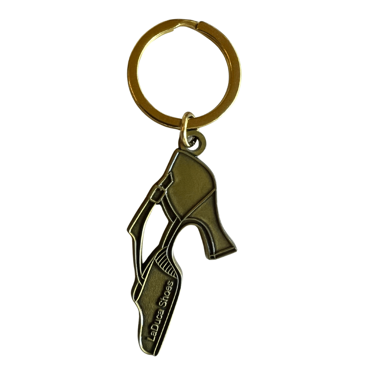 Gold coloured LaDuca ‘shoe’ keyring